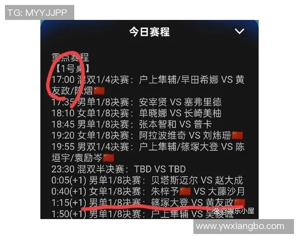 第三局开局7-0狂飙 黄友政陈熠锁定混双决赛席位
